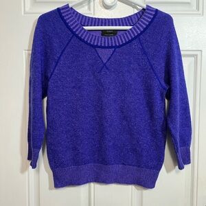 J. Crew Vibrant Purple Italian Cashmere Crew Neck Sweater XS